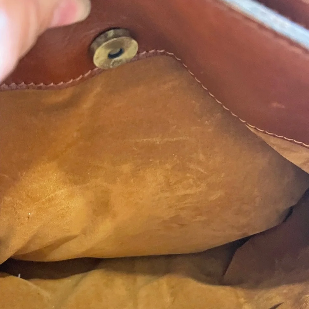 Patricia Nash Brown/Goldish Leather Handbag